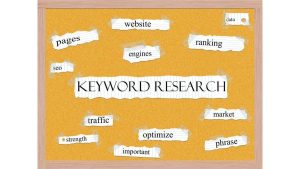 "Keyword research for effective SEO and content strategy." 